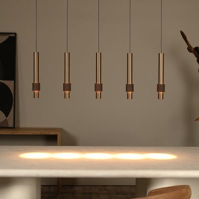 Braune Pendelleuchte Modern, Margary, 4,2W, 2700K LED