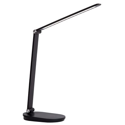 Schwarze Schreibtischlampe Modern, Aldwin, 8W, warm- bis kaltweiß einstellbare LED, mit Touch-Dimmer