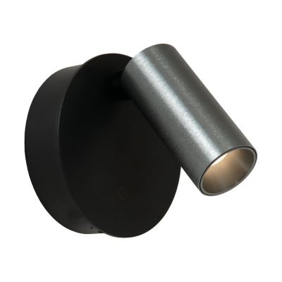 Graue aufladbare Wandleuchte Modern, Toni, 2W, 2700-4000K, mit Touch-Dimmer