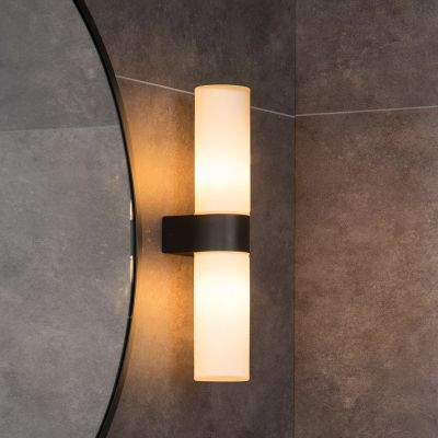 Schwarze Up down Wandleuchte Antik, Jesse, IP44