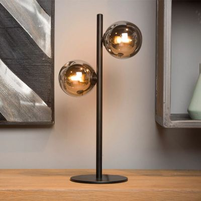 Grüne Tischleuchte Retro, Tycho, mit Schalter