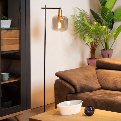 Graue Stehlampe Modern, Joanet, mit Schalter