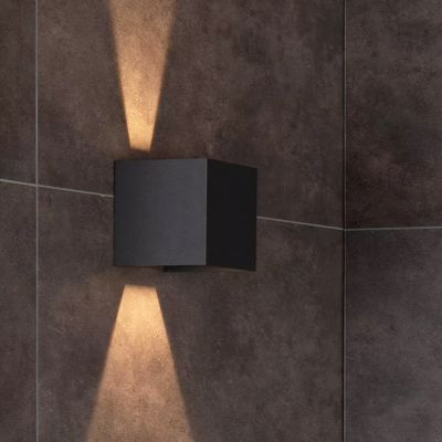 Schwarze Up down Wandleuchte Modern, Axi, 6W, 2700K LED, IP54