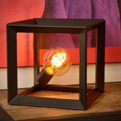 Graue Tischleuchte Retro, Thor, mit Schalter