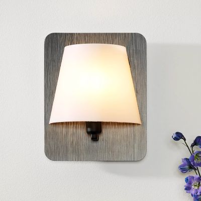 Holz Wandleuchte Grau, Idaho, mit Schalter