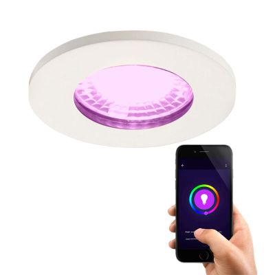Moderne Smart Einbaustrahler Weiß, Jule, IP65, 4,5W, RGBW
