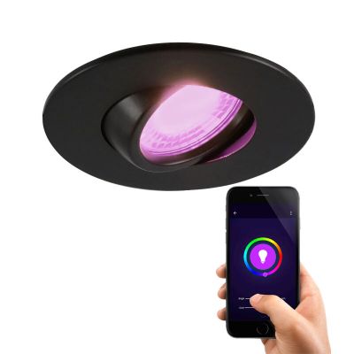 Aluminium Smart Einbaustrahler Schwarz, Jill, IP44