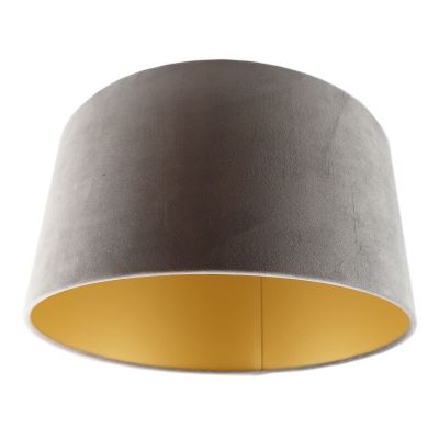 Graue Lampenschirm Milene, Stoff, modern