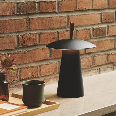 Schwarze aufladbare Tischlampe Modern, Ara, 2W, 3000K LED, IP54, mit Schalter