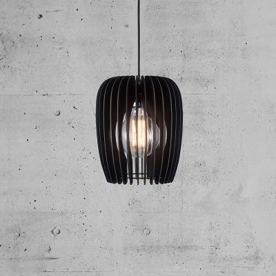 Schwarze Pendelleuchte Holz, Tribeca