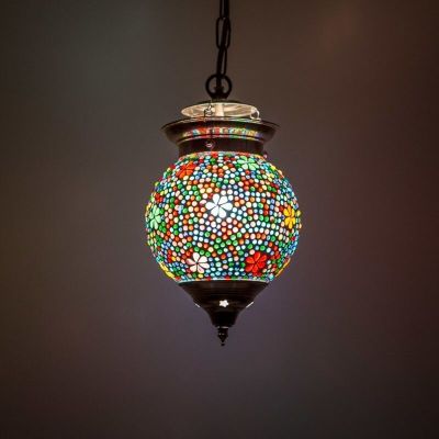 Mehrfarbige Mosaik Pendelleuchte Orientalisch, Nisrin