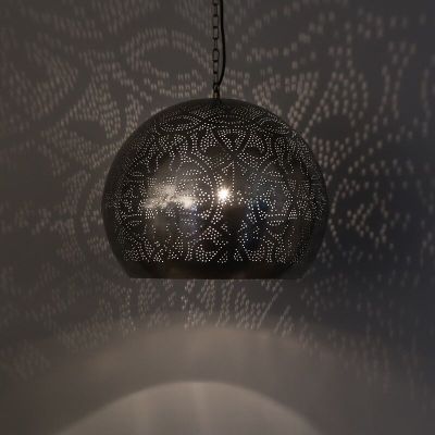 Silberne Pendelleuchte Orientalisch, Kenza