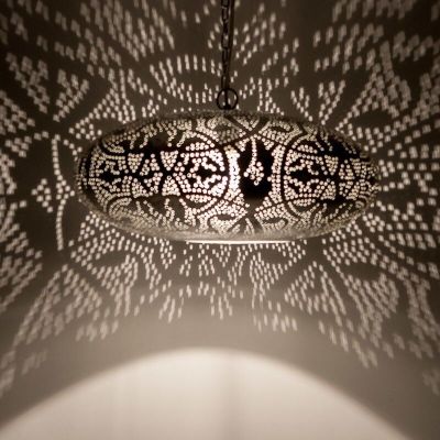 Silberne Pendelleuchte Orientalisch, Zina