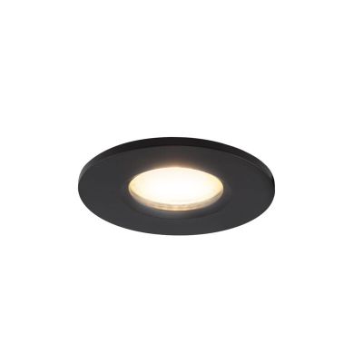 Schwarze Mini Einbaustrahler Aluminium, Philomena, 1,5W, 2700K LED, IP44