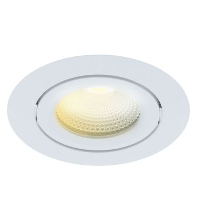 Weiße Einbaustrahler Aluminium, Wimke, 5W, dim to warm LED, IP44