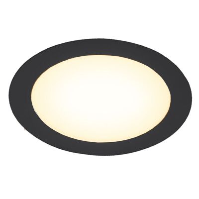 Schwarze Downlight Aluminium, Umbriel, 12W, 3000K LED, IP44