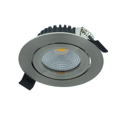 Silberne Downlight Aluminium, Wimke, 5W, dim to warm LED, IP44