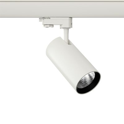 Weißer 3-Phasen-LED-Schienenstrahler Esmiralda, 10W, 3000K, Pro