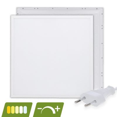 LED-Panel 62x62 - 30 W - weißer Schalter - UGR<18 - dimmbar - hintergrundbeleuchtet
