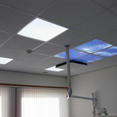 Fotodruck Wolke - Set aus 4 Acrylplatten mit Aufdruck, für 60x60 cm LED-Panels