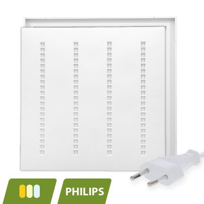 LED-Panel mit Lamellen 60x60 mm - 30 W - weißer Schalter - UGR <16