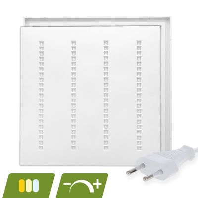 LED-Panel mit Lamellen 60x60 mm - 30 W - weißer Schalter - dimmbar - UGR <16