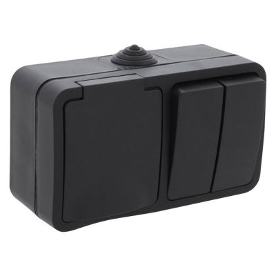 Q-Link Kombinationsbuchse und Schalter, spritzwassergeschützte Serie Schutzerde