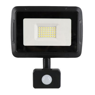 Schwarze Scheinwerfer mit Sensor Aluminium, Miro, 30W, 6000K LED, IP65