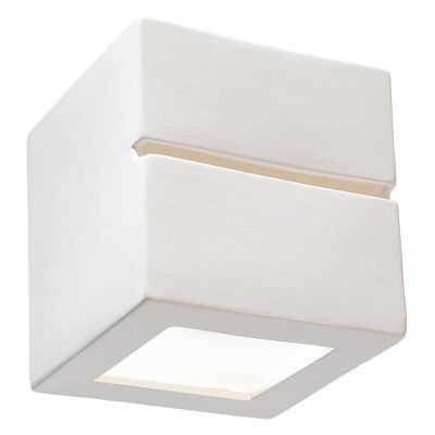 Glas Up down Wandleuchte Weiß, Caitlin