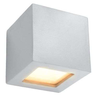 Glas Up down Wandleuchte Grau, Caitlin