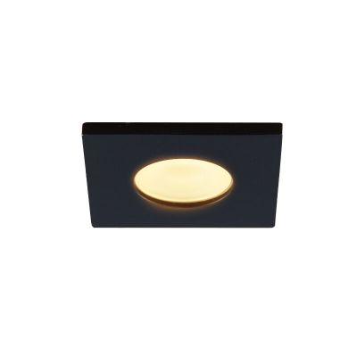 Eckiger schwarze Terassenüberdachung Beleuchtung Dico, IP65, dimbar