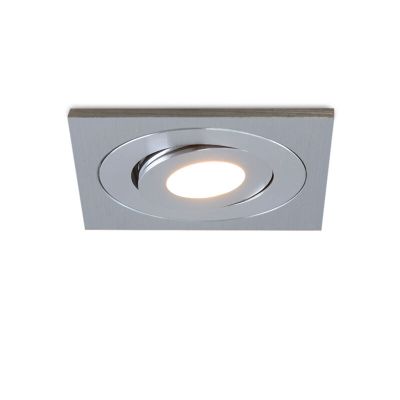 Rona eckige schwenkbare Veranda inbouwspot, IP44, dimbar, Chrom