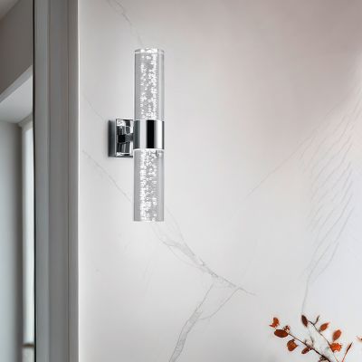 Chrom Up down Wandleuchte Design, Delfina, 3,2W, 3000K LED, IP44