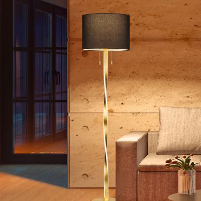 Goldene Stehlampe Modern, Ramten, 7W, 3000K LED, mit Zugschalter