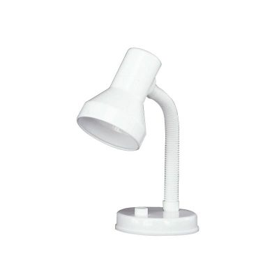 Weiße Schreibtischlampe Kunststoff, Lagos, mit Schalter