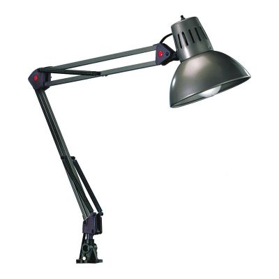 Graue Schreibtischlampe Metall, Kinshasa, mit Schalter