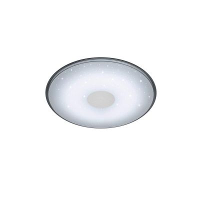 Weiße Deckenlampe Modern, Levain, 30W, warm- bis kaltweiß einstellbare LED, mit Fernbedienung