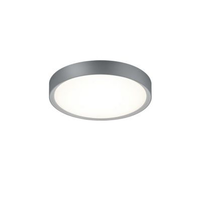 Silberne Badezimmer Deckenleuchte Kunststoff, Evelina, 18W, 3000K LED, IP44