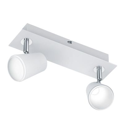 Weiße Wandleuchte Glas, Laysha, 6W, 3000K LED, mit Schalter