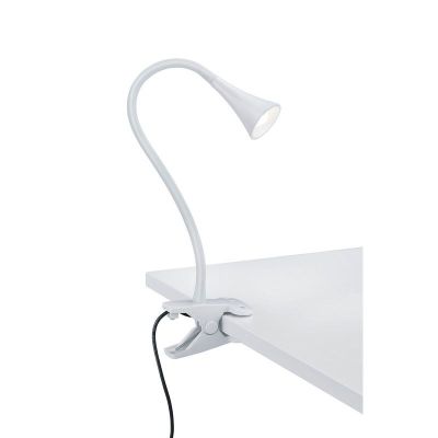 Weiße Klemmspot Kunststoff, Yelaisa, 3W, 3000K LED, mit Schalter