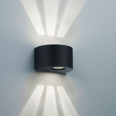 Schwarze Außenleuchte Design, Sandkas, 2W, 3000K LED, IP44