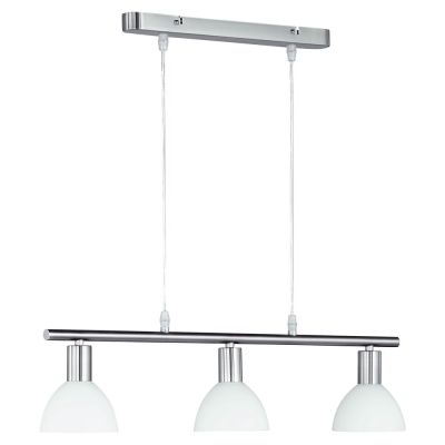 Nickel Pendelleuchte Glas, Babette