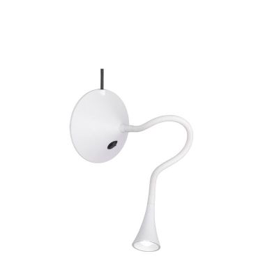 Weiße Schreibtischlampe Modern, Yelaisa, 3W, 3000K LED, mit Schalter