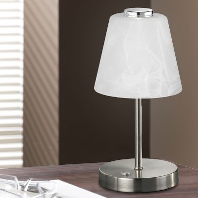 Nickel Tischleuchte Modern, Nakskov, 2,5W, 3000K LED, mit Schalter
