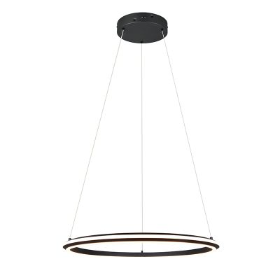 Schwarze Pendelleuchte Modern, Jiry, 48W, White Switch LED, 3-stufig dimmbar