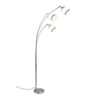 Weiße Bogenlampe Modern, Denley, mit Schalter
