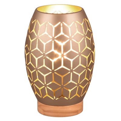 Taupe Tischleuchte Modern, Delana