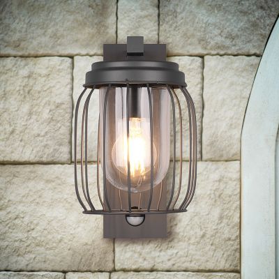 Anthrazit Außen Wandleuchte mit Bewegungsmelder Modern, Emanuela, IP44