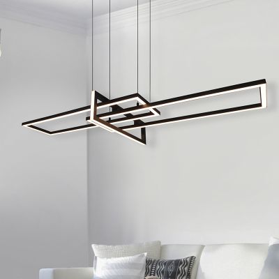 Schwarze Pendelleuchte Modern, Hatun, 34W, 3000K LED