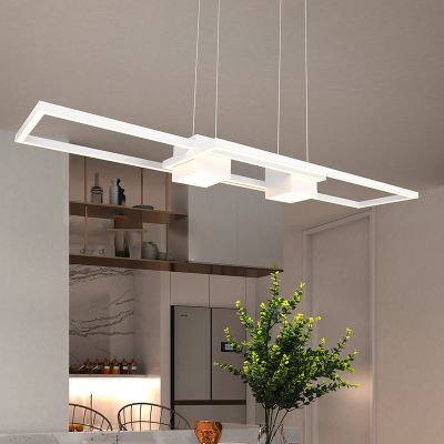 Weiße Pendelleuchte Design, Sohaib, 37W, warm- bis kaltweiß einstellbare LED, 3-stufig dimmbar